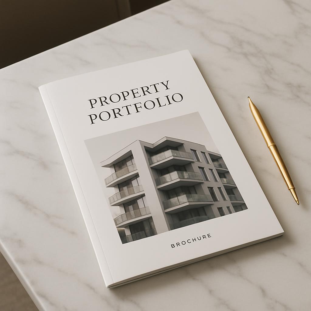 A brochure for a property portfolio.
